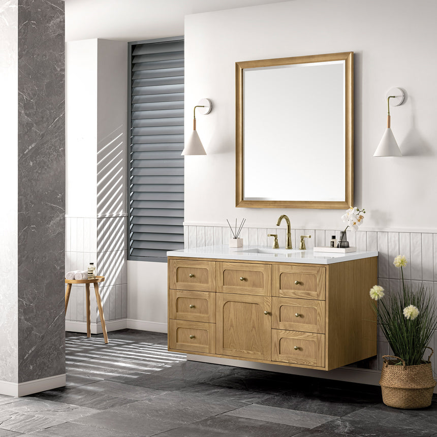 72 inch Essen Floating Vanity Carrara Marble