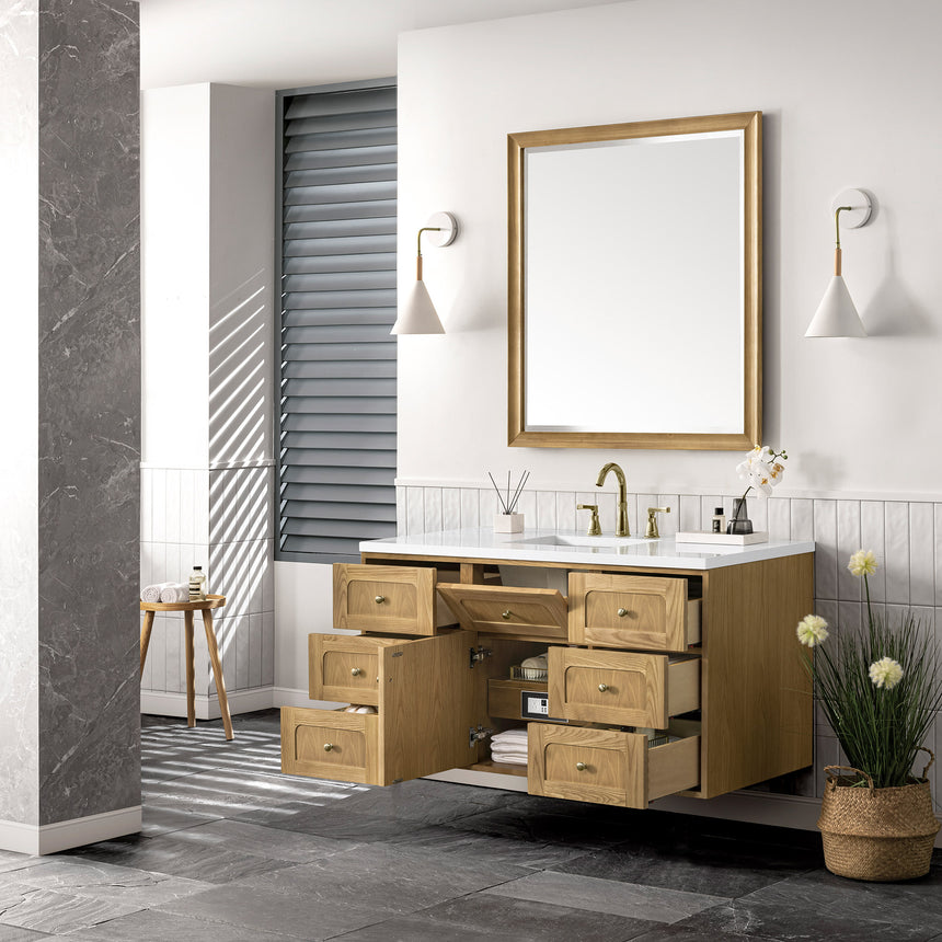 72 inch Essen Floating Vanity Carrara Marble
