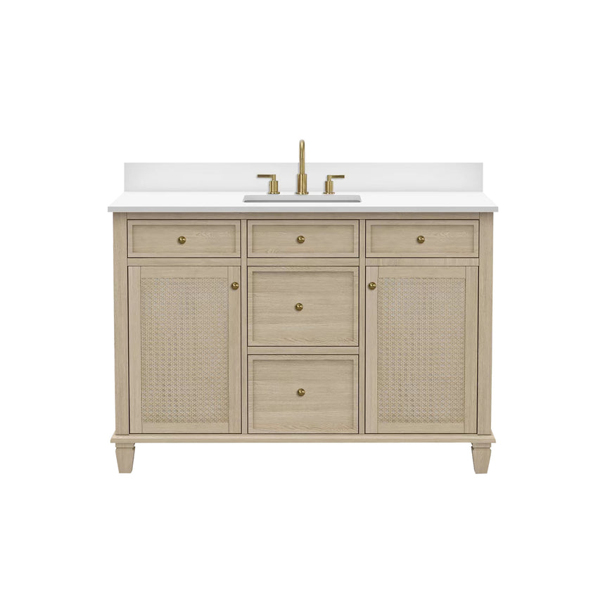 48 inch Le Pensie Modern Vanity in light oak finish