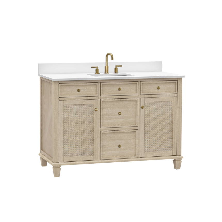 48 inch Le Pensie Modern Vanity in light oak finish