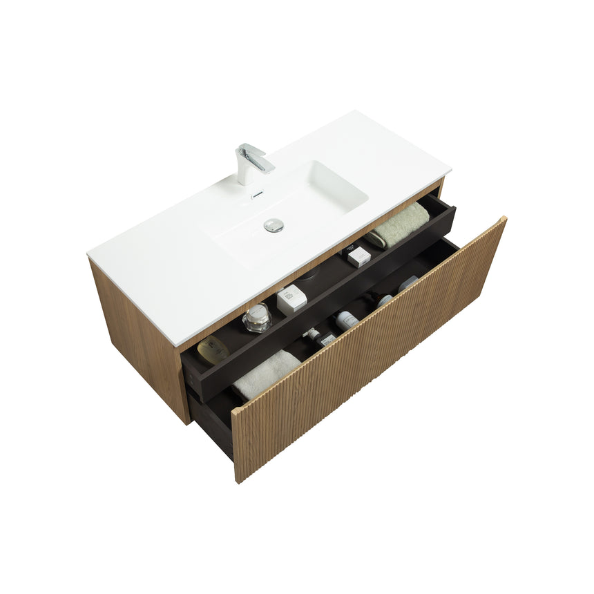 Legnica Floating Vanity - Fluted (24"-48")