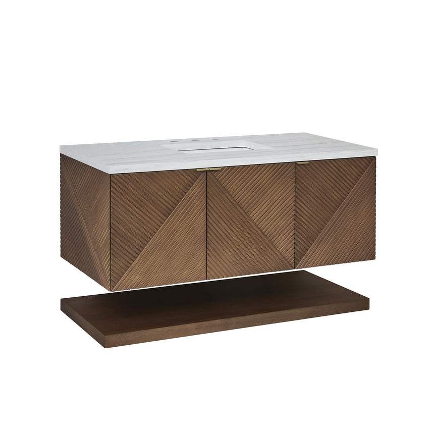 72 inch Leuven Floating Vanity Charcoal Soapstone Top