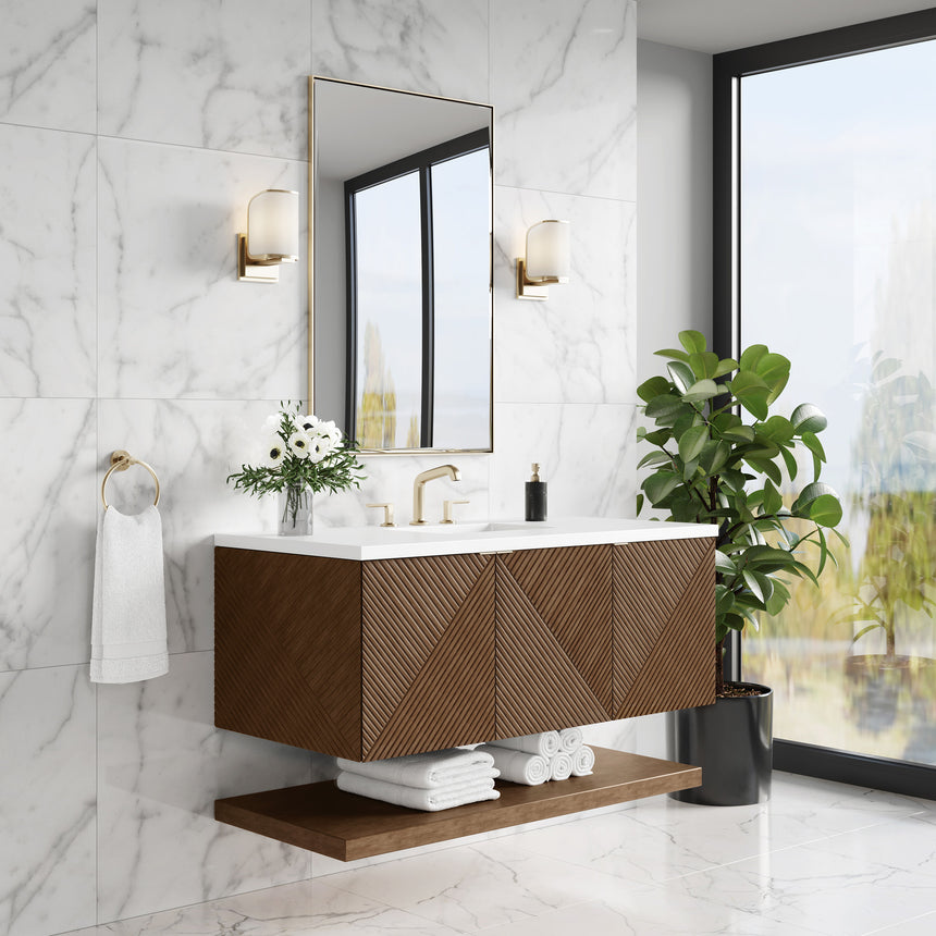 72 inch Leuven Floating Vanity Charcoal Soapstone Top
