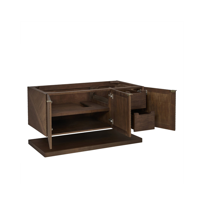 72 inch Leuven Floating Vanity Charcoal Soapstone Top