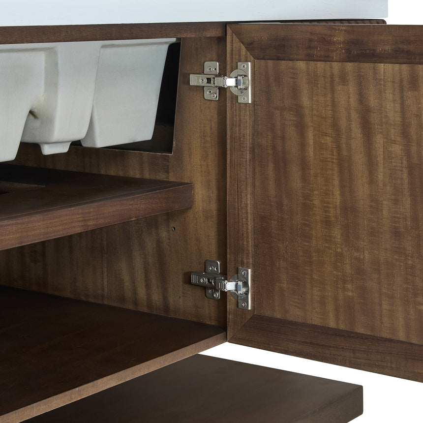 72 inch Leuven Floating Vanity Charcoal Soapstone Top