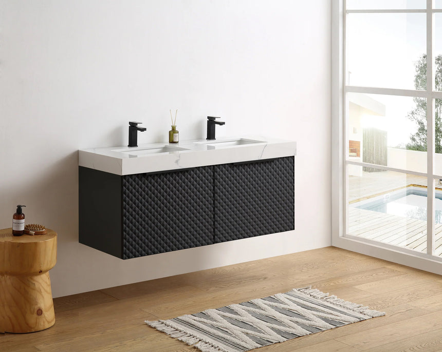 60 inch San Carlos Floating Vanity Silver