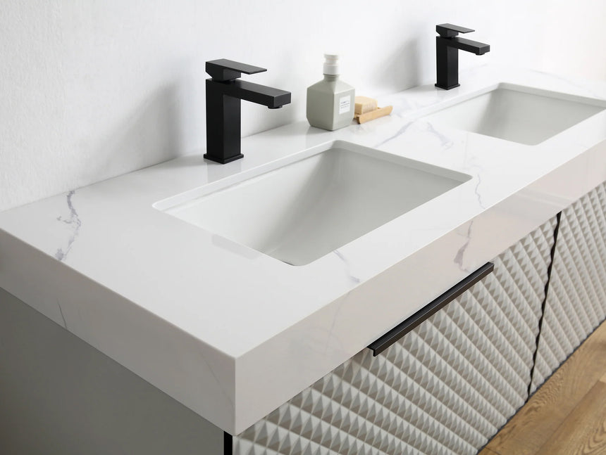 60 inch San Carlos Floating Vanity Silver