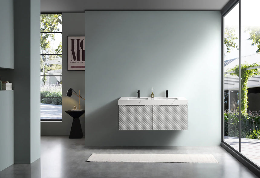 60 inch San Carlos Floating Vanity Silver