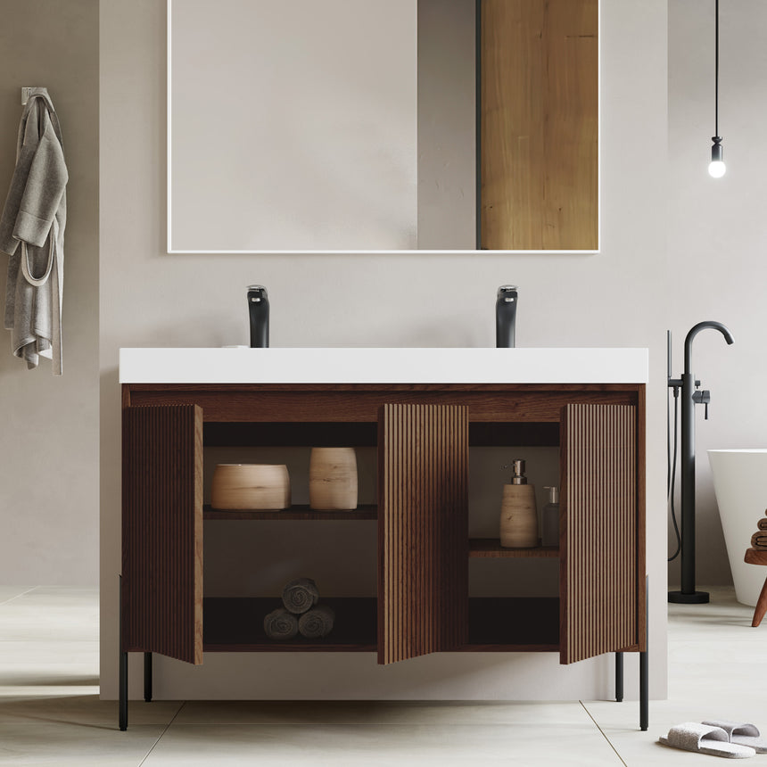 48D inch Bayford modern vanity Walnut