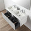 48D inch Chiara Floating Vanity White open drawer