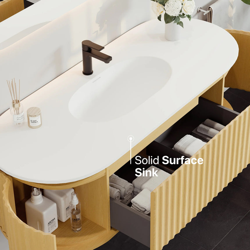 Larvotto Floating Vanity - Fluted (39"-72")