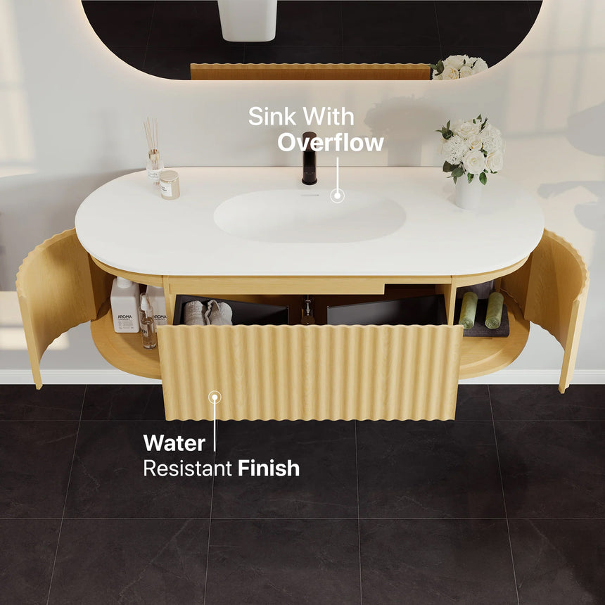 Larvotto Floating Vanity - Fluted (39"-72")