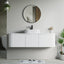 60 inch Bellezza Floating Vanity Matte White Vessel
