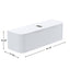 60 inch Bellezza Floating Vanity Matte White Vessel
