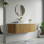 60 inch Bellezza Floating Vanity Oak Vessel