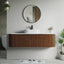 60 inch Bellezza Floating Vanity Walnut Vessel