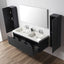 60D inch Chiara Floating Vanity Night Blue open drawers