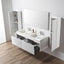 60D inch Chiara Floating Vanity Matte White open drawers