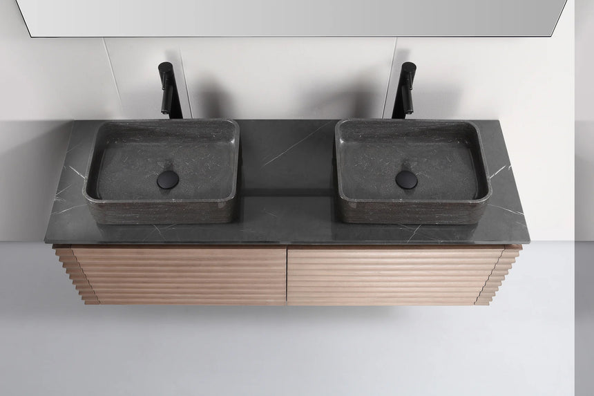 60 inch Orizzon Floating Vanity Chestnut