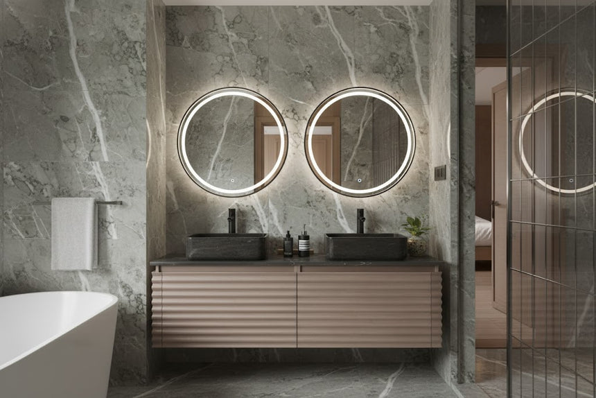 60 inch Orizzon Floating Vanity Chestnut