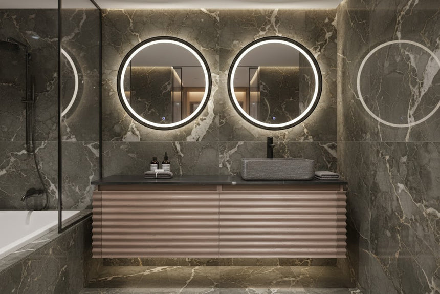 60 inch Orizzon Floating Vanity Chestnut