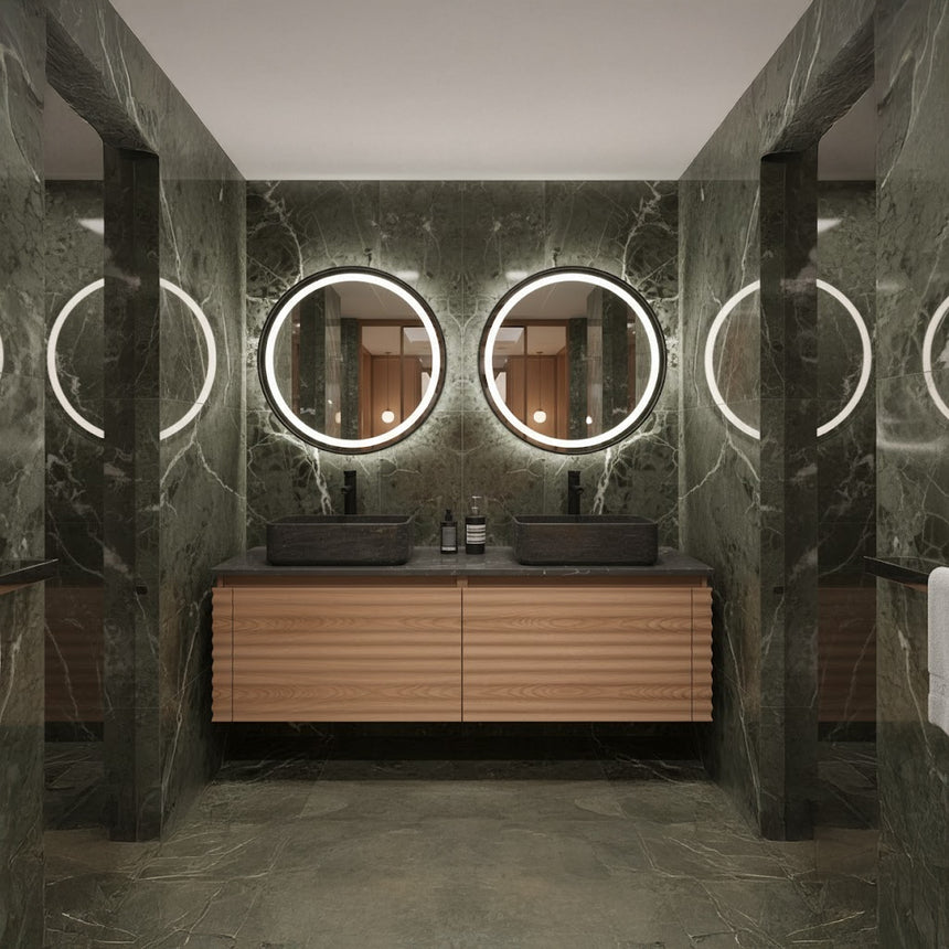 60 inch Orizzon Floating Vanity Chestnut