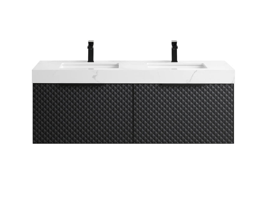 60 inch San Carlos Floating Vanity Silver