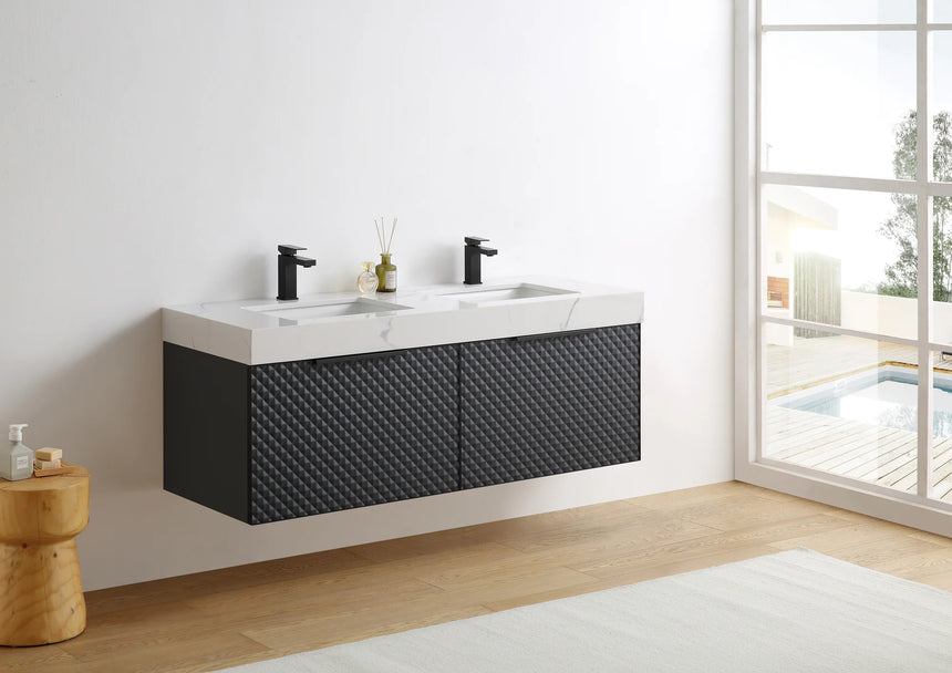 60 inch San Carlos Floating Vanity Silver