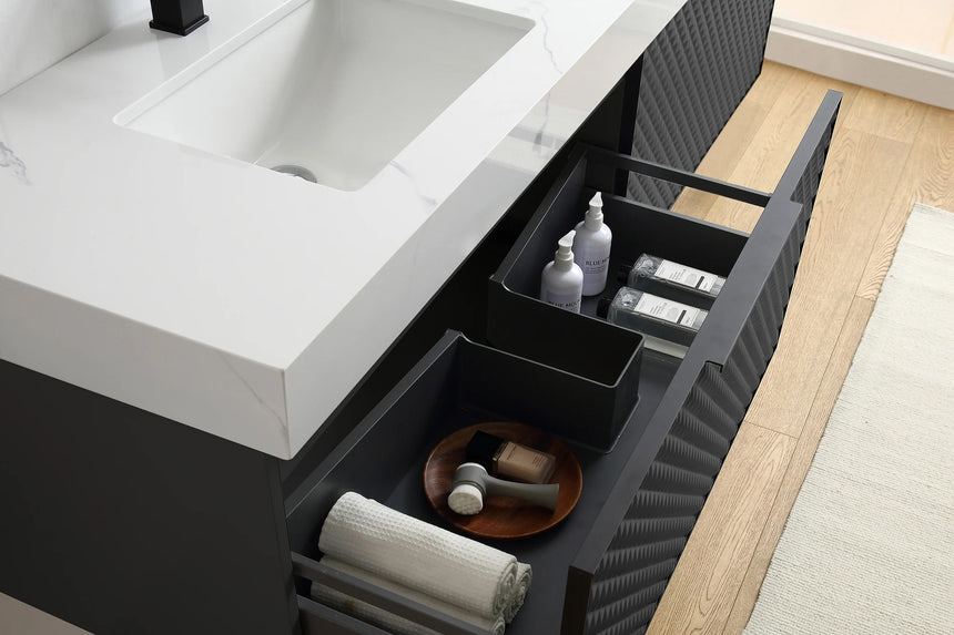 60 inch San Carlos Floating Vanity Silver
