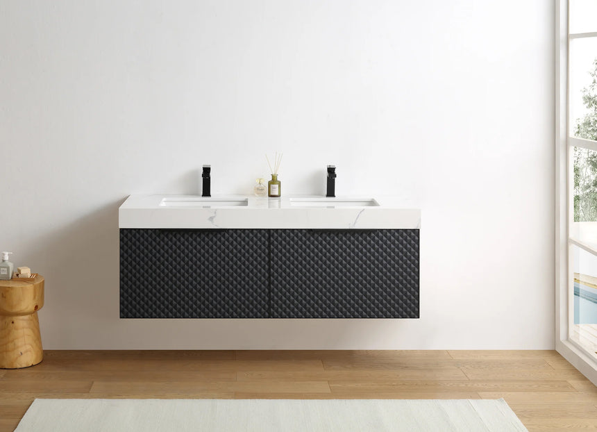 60 inch San Carlos Floating Vanity Silver