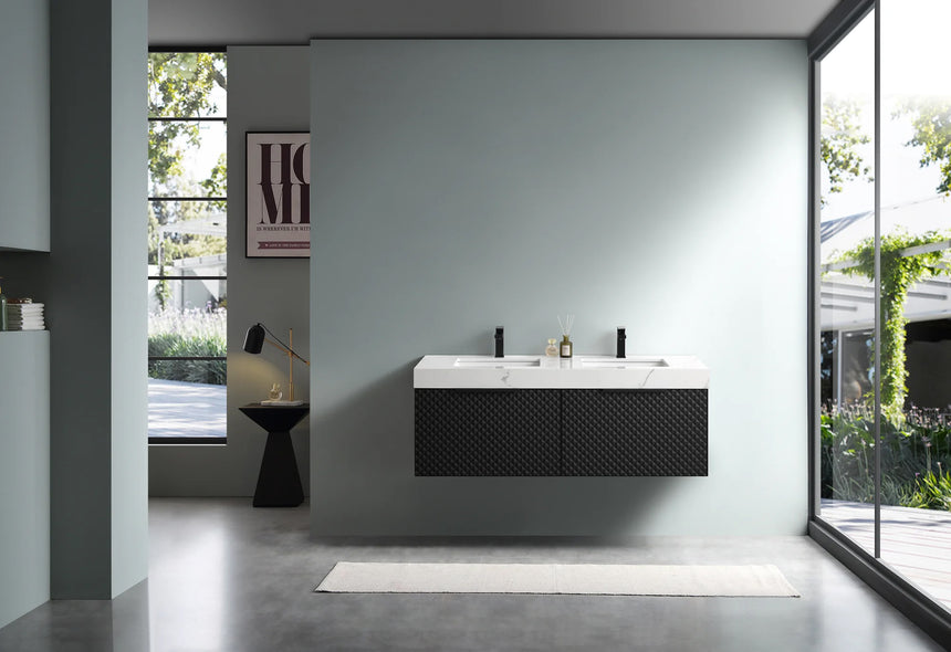 60 inch San Carlos Floating Vanity Silver