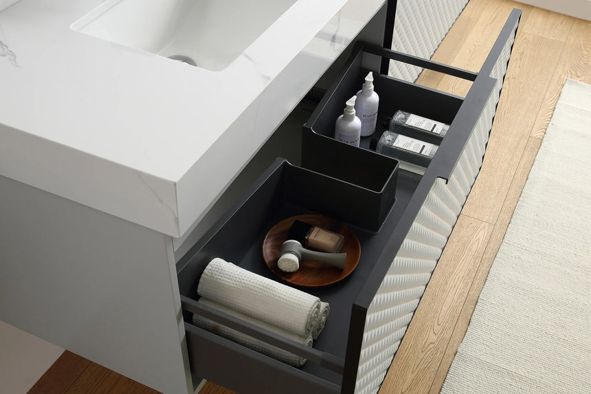 60 inch San Carlos Floating Vanity Silver