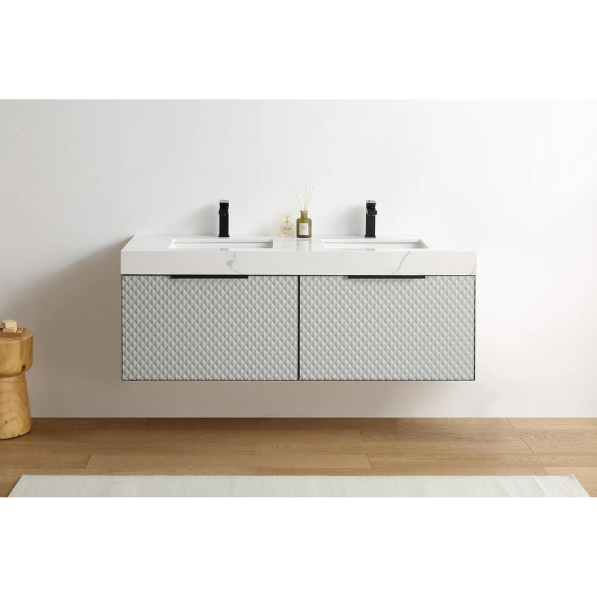 60 inch San Carlos Floating Vanity Silver