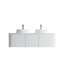 60D inch Bellezza Floating Vanity Matte White Vessel