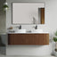 60D inch Bellezza Floating Vanity Walnut Vessel