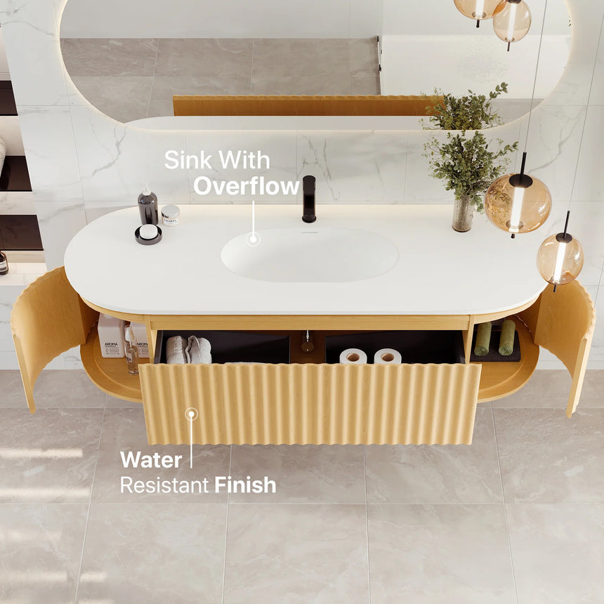 Larvotto Floating Vanity - Fluted (39"-72")
