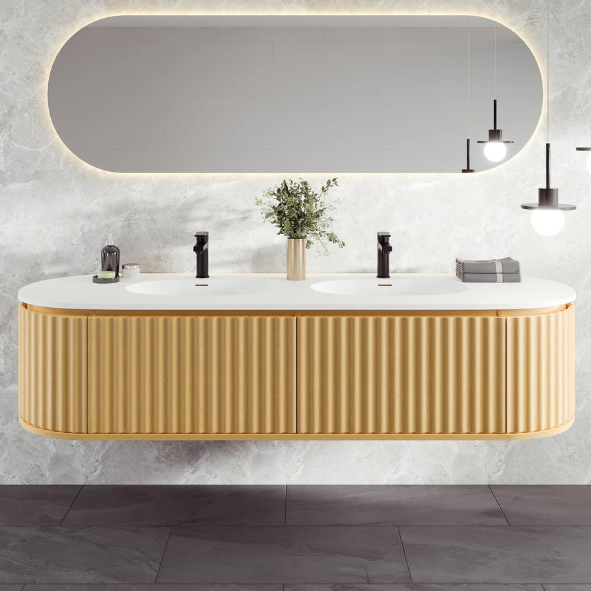 Larvotto Floating Vanity - Fluted (39"-72")
