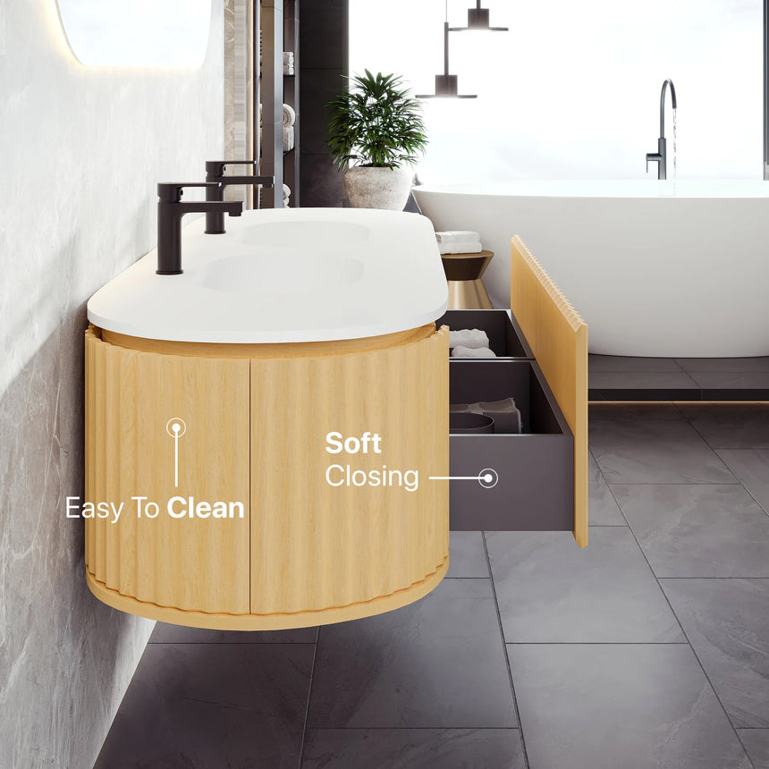 Larvotto Floating Vanity - Fluted (39"-72")