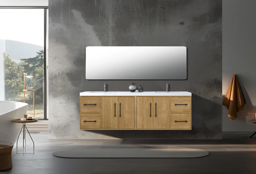 Belgian Floating Vanity (Latest Model) - 2nd Generation (24"-84")
