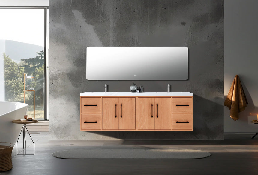 Belgian Floating Vanity (Latest Model) - 2nd Generation (24"-84")
