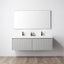 72 inch Chiara Floating Vanity Gray