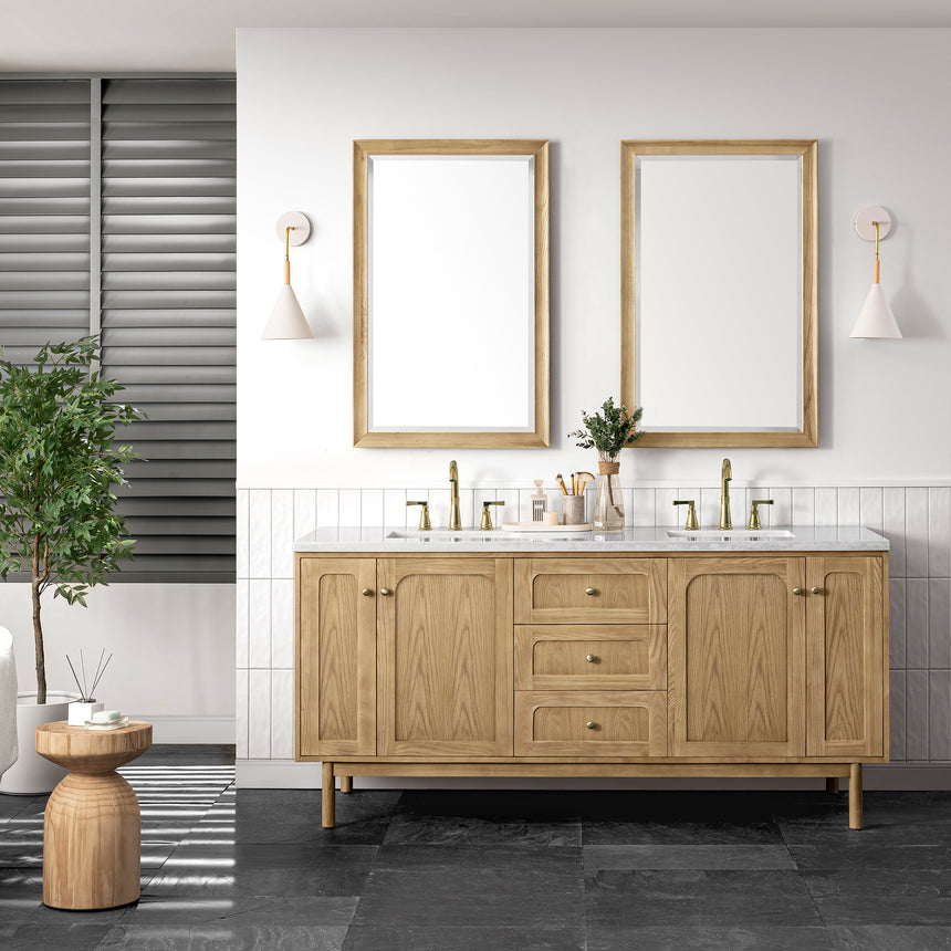 72 inch Essen Floating Vanity Carrara Marble