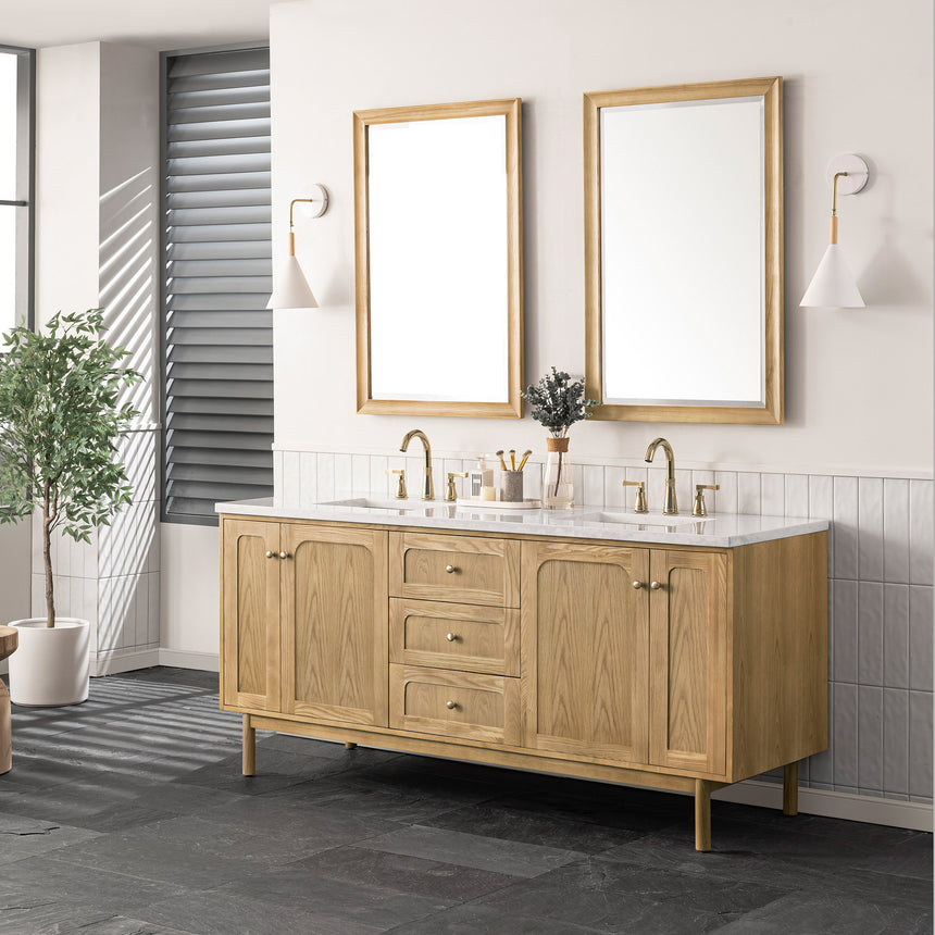 72 inch Essen Floating Vanity Carrara Marble