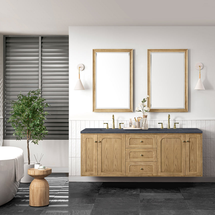 72 inch Essen Floating Vanity Carrara Marble