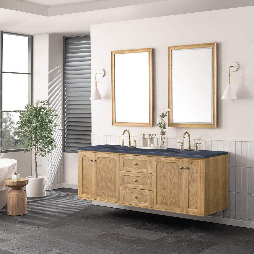 72 inch Essen Floating Vanity Carrara Marble