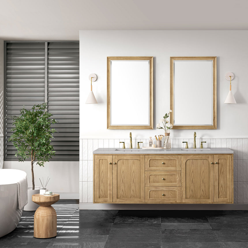 72 inch Essen Floating Vanity Carrara Marble
