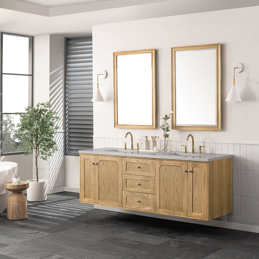 72 inch Essen Floating Vanity Carrara Marble