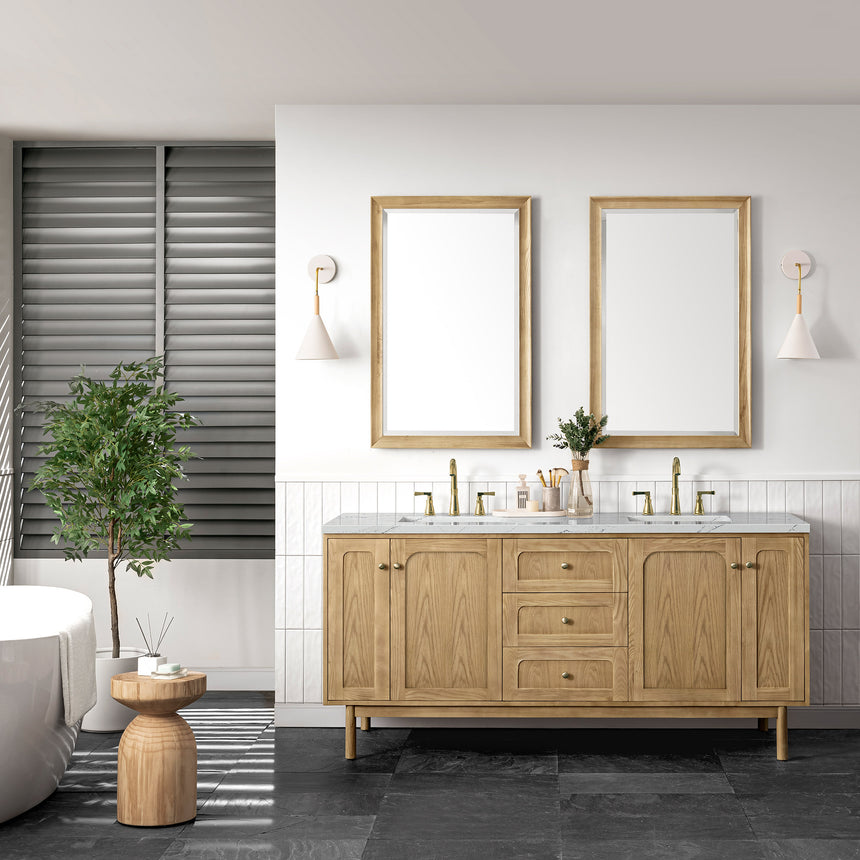 72 inch Essen Floating Vanity Carrara Marble