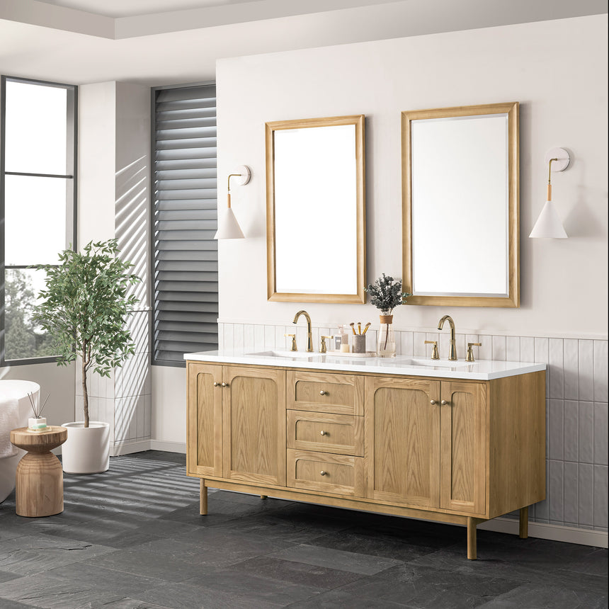 72 inch Essen Floating Vanity Carrara Marble