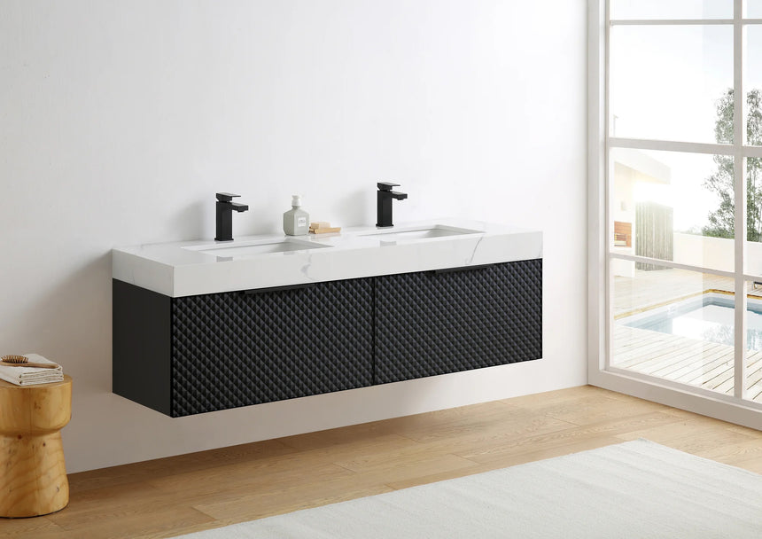 60 inch San Carlos Floating Vanity Silver
